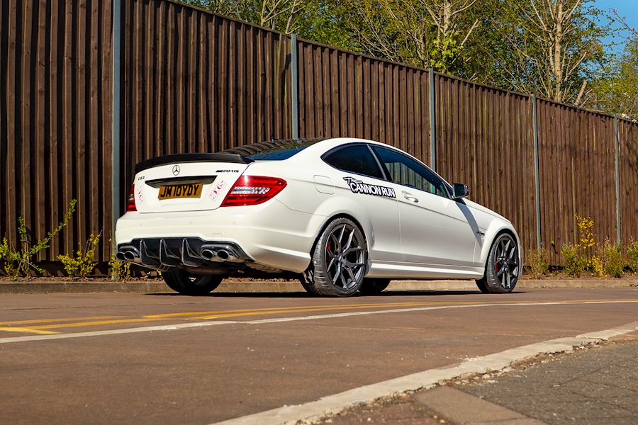 Mercades C63 installed with Vossen HF-5 Matte Gunmetal - 19x8.5 19x9.5