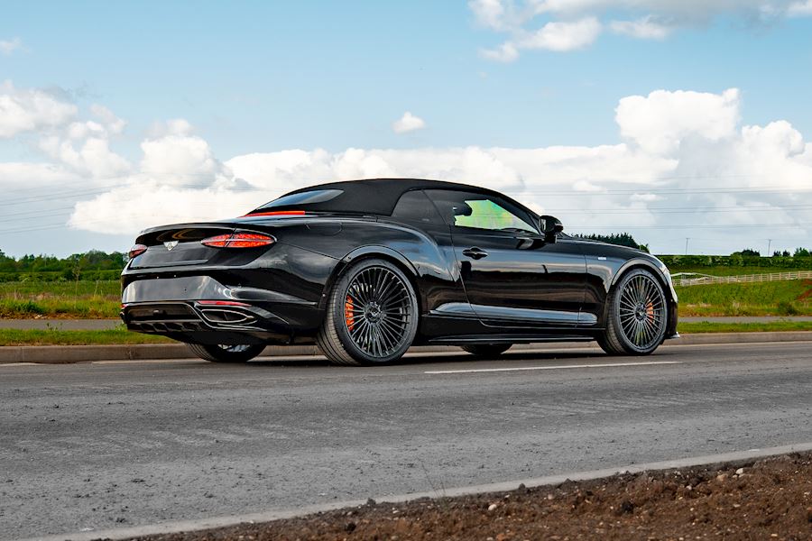 Bentley Continental GT Cabriolet 2025 on Vossen Forged S17-05 alloy wheels finished in Satin Black 22x9.5 22x11