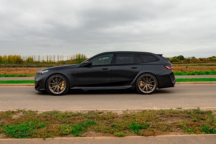 BMW G99 M5 Installed with Vossen HFX-2 wheels finished in Satin Bronze 21x10.5 Deep 22x21 Super Deep