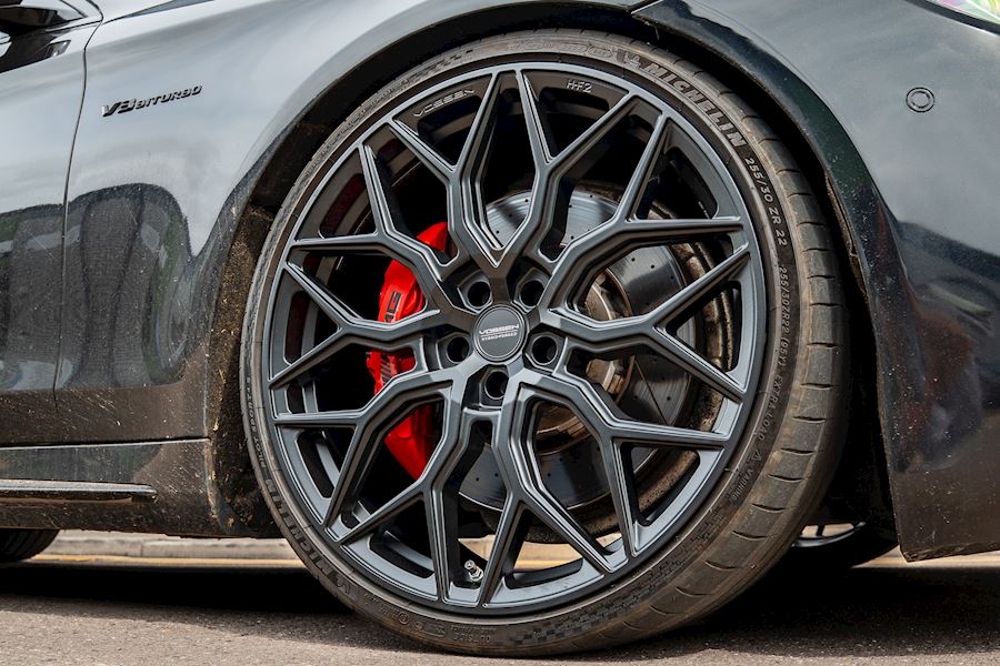 Mercedes S63 AMG Installed with Vossen HF-2 finished in Satin Black 22x9 22x10.5