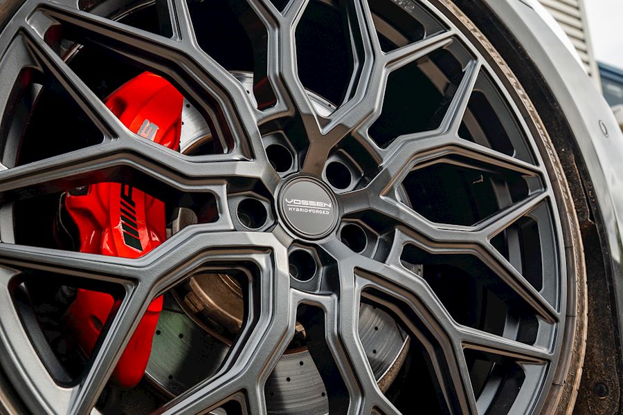 Mercedes S63 AMG Installed with Vossen HF-2 finished in Satin Black 22x9 22x10.5