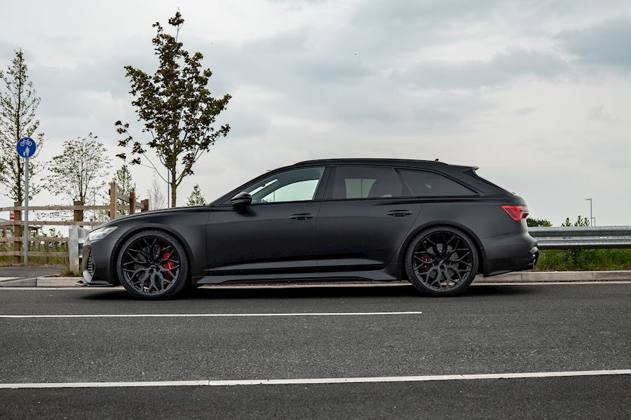 Audi RS6 Installed with Vossen HF-2 wheels finished in Satin Black 22x10.5 Super Deep