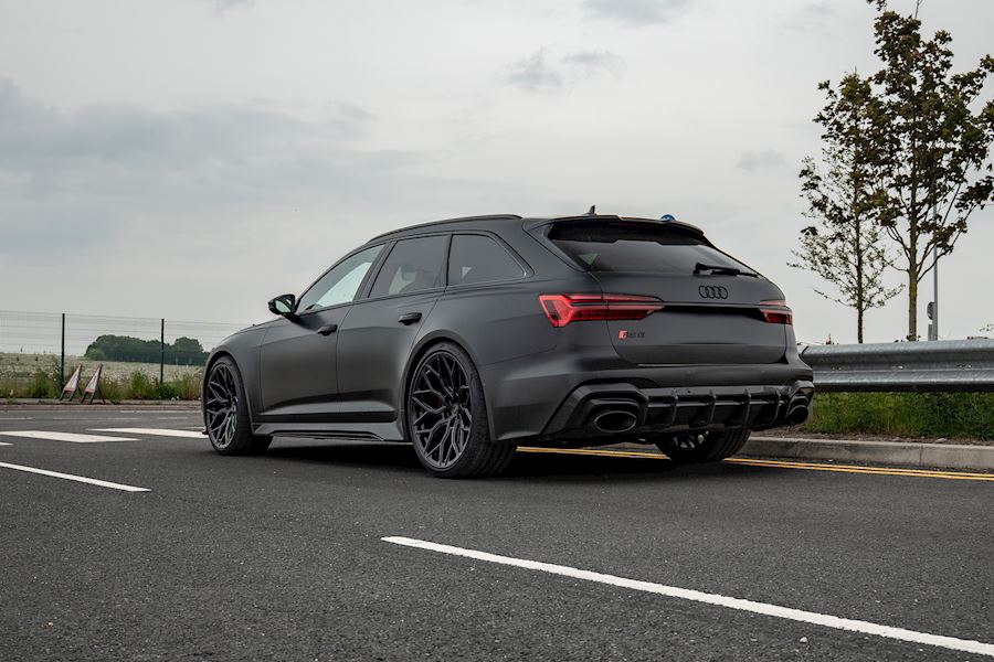 Audi RS6 Installed with Vossen HF-2 wheels finished in Satin Black 22x10.5 Super Deep
