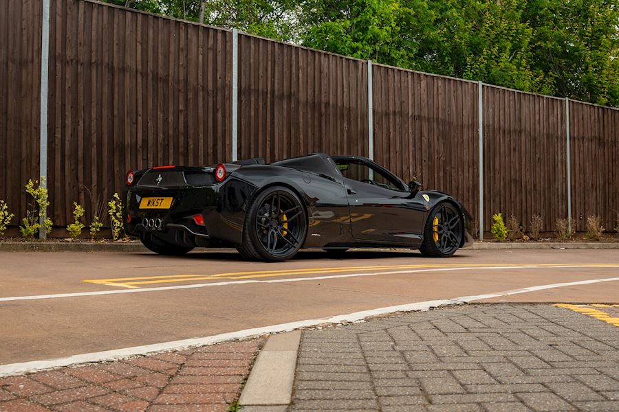 Ferrari 458 Installed with ADV1 ADV7R M.V2 CS Series Wheels finished in Satin Black 21x9 22x12.5