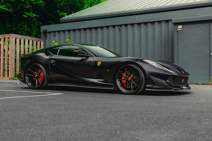 Ferrari 812 SF installed with Vossen x Novitec NF10 wheels finished in Gloss Black 21x10 22x12.5