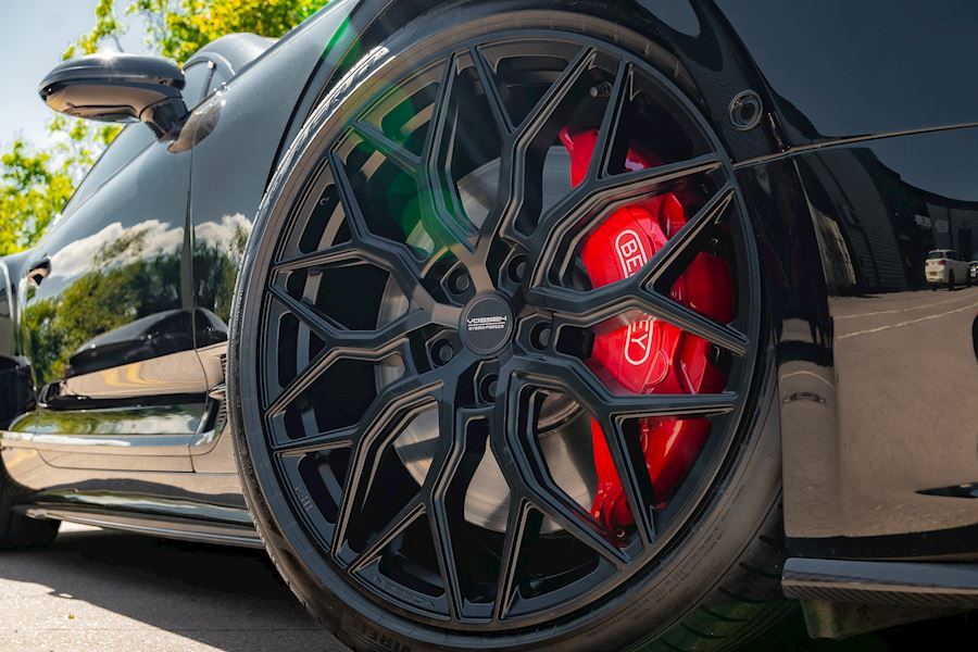 Bentley Continental GT Coupe Installed with Vossen HF-2 wheels finished in Satin Black 22x9.5 22x11