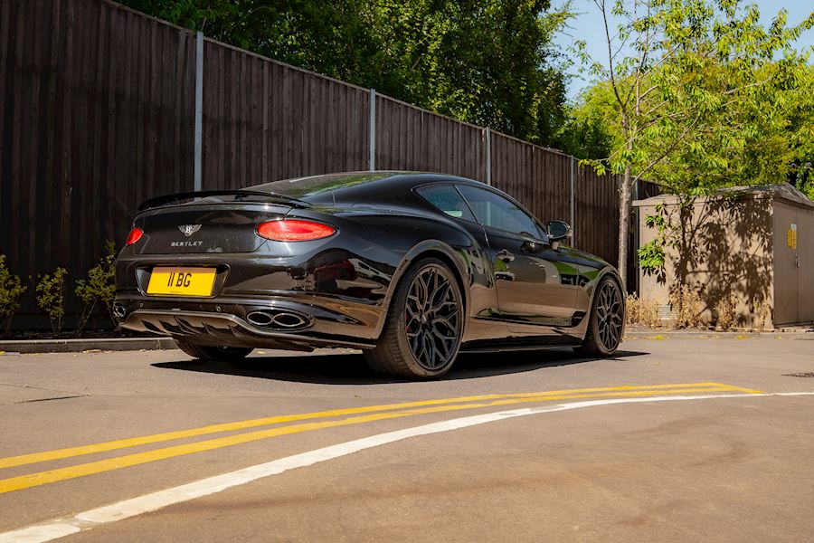 Bentley Continental GT Coupe Installed with Vossen HF-2 wheels finished in Satin Black 22x9.5 22x11