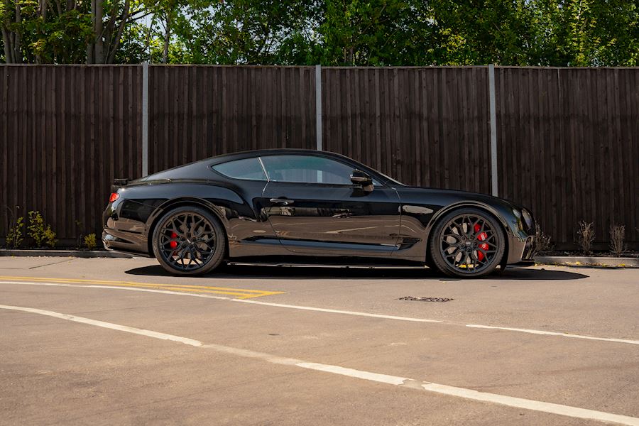 Bentley Continental GT Coupe Installed with Vossen HF-2 wheels finished in Satin Black 22x9.5 22x11