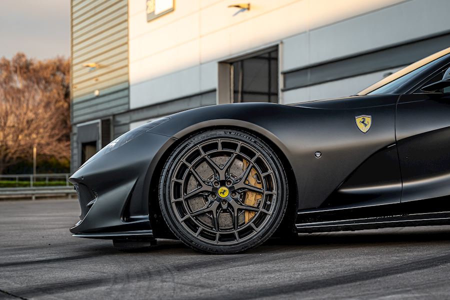 Ferrari 812 SF installed with Vossen HFX-1 wheels finished in Satin Black 21x10 22x12