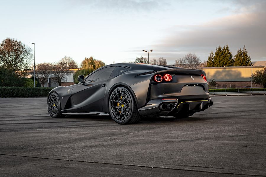 Ferrari 812 SF installed with Vossen HFX-1 wheels finished in Satin Black 21x10 22x12