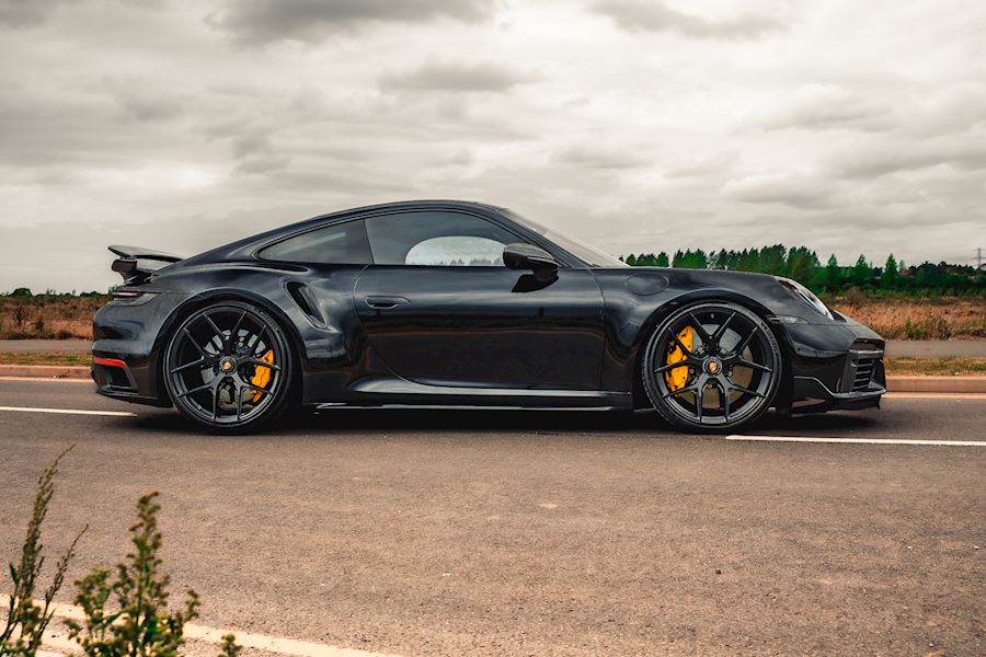 Porsche 911 Turbo S Installed with Vossen Forged S21-01 CL finished in Satin black 21x9 22x12.5