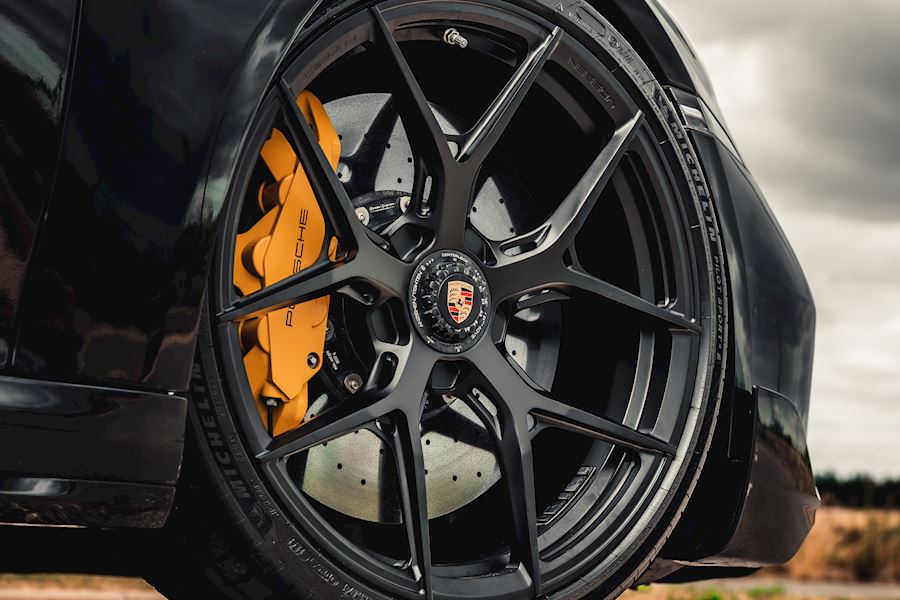 Porsche 911 Turbo S Installed with Vossen Forged S21-01 CL finished in Satin black 21x9 22x12.5