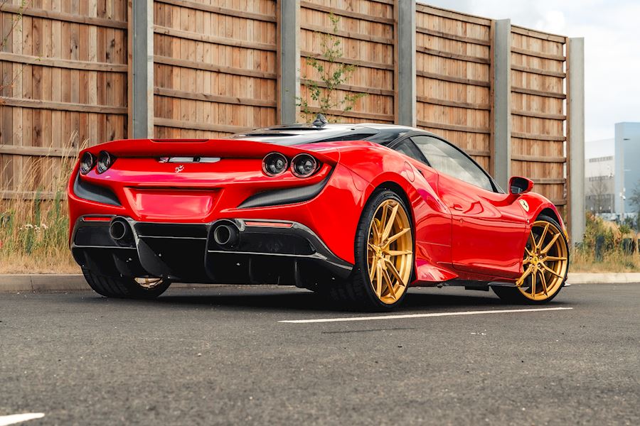 Ferrari F8 Installed with Vossen x Novitec NF-9 finished in Brushed Imperial Gold 21x9 22x12