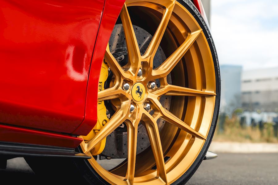 Ferrari F8 Installed with Vossen x Novitec NF-9 finished in Brushed Imperial Gold 21x9 22x12
