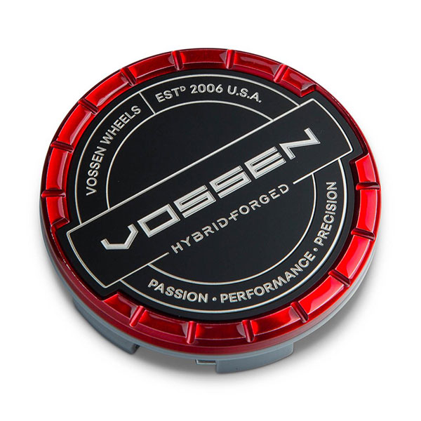 Hybrid Forged Billet Sport Cap Set For VF & HF Series Wheels Vossen Red - Image 1