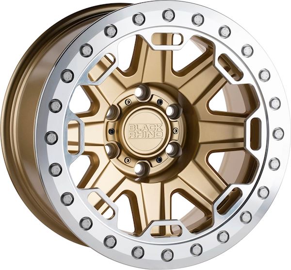 Black Rhino Rift Beadlock Matte Gold W/Machined Ring - Image 1