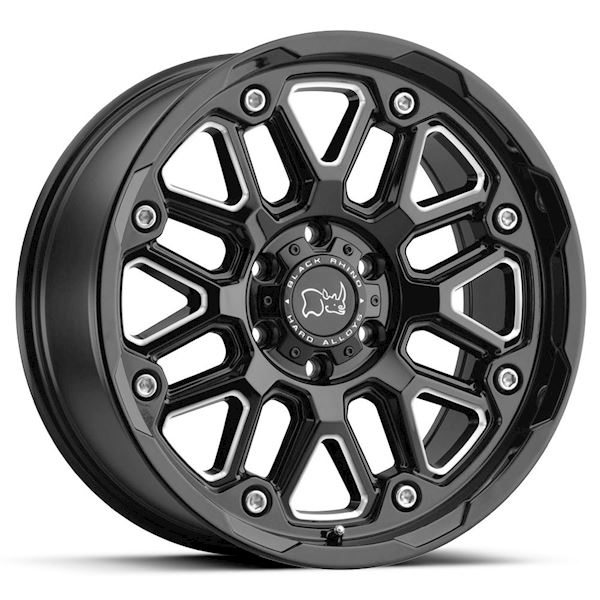 Black Rhino Hollister Gloss Black W Milled Spokes - Image 1