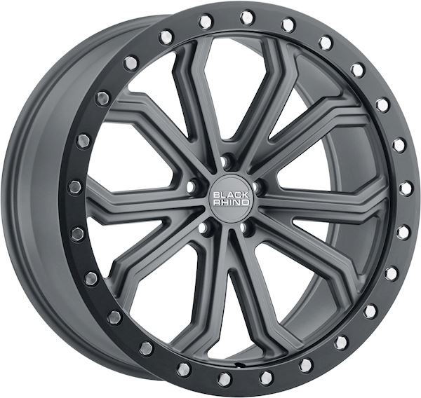 Black Rhino Trabuco Matte Gunmetal W/Black Lip Edge And Silver Bolts - Image 1