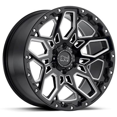 Black Rhino Shrapnel Gloss Black W/Milled Spokes