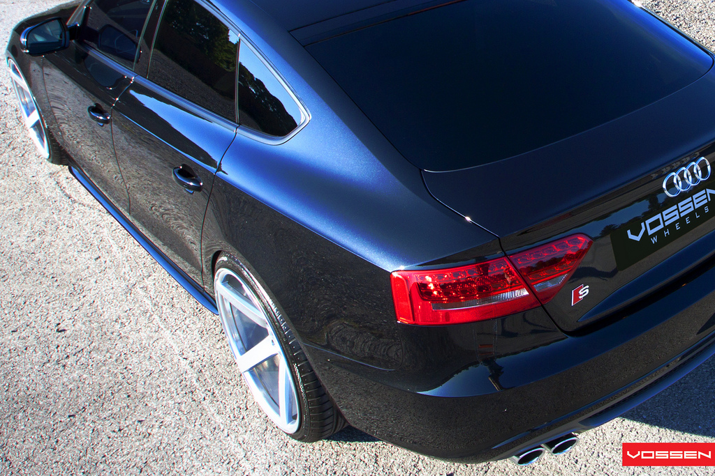 Vossen 20" CV3 wheels in silver machined on Audi A5 Sportback